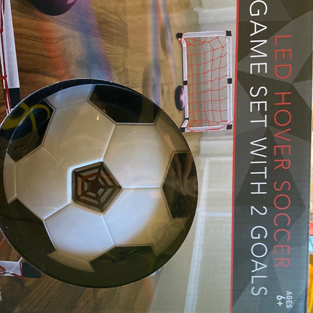 Led hover soccer game set with 2 goals ages 6 and up